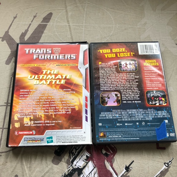 Bundle Transformers The Ultimate Battle & Power Rangers The Movie DVD’s - Picture 3 of 4